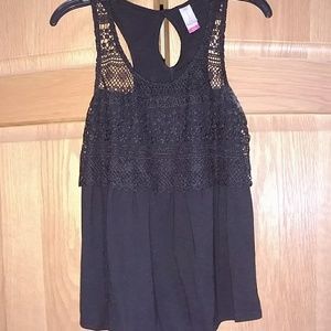 Black Crochet Tank Top